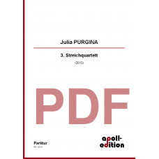 PURGINA Julia: 3. Streichquartett (3rd string quartet)