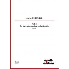 PURGINA Julia: 1:3:1 for clarinet, accordion and string trio