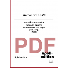 SCHULZE Werner: sonatina canonica made in austria (1990)
